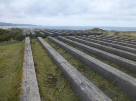 Building platforms on the summit of New Nitro Hill where nitroglycerine was made. This was the danger area of the factory